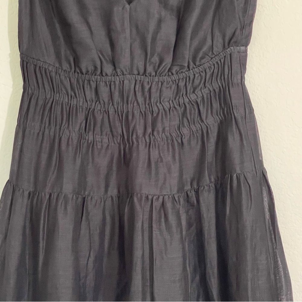 J Crew Hyacinth V-Neck Dress in Ramie in Black Size XS NWT - Picture 7 of 15